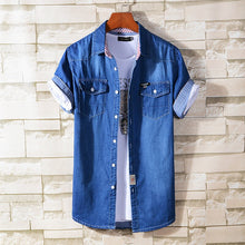 Load image into Gallery viewer, Male Business Casual Thin Denim Shirt Classical Fashion All Match