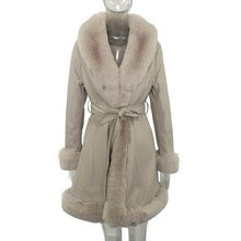 Load image into Gallery viewer, PU Leather Jackets Women Fashion Tie Belt Waist Coats Women