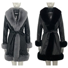 Load image into Gallery viewer, PU Leather Jackets Women Fashion Tie Belt Waist Coats Women