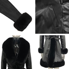 Load image into Gallery viewer, PU Leather Jackets Women Fashion Tie Belt Waist Coats Women