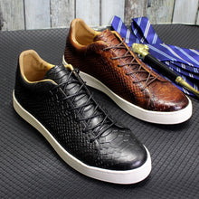 Load image into Gallery viewer, Causal Shoes Leather Handmade Classic Lace Up