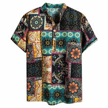 Load image into Gallery viewer, Man Clothes Summer Shirts Mens Ethnic Short Sleeve Casual Cotton