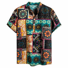 Load image into Gallery viewer, Man Clothes Summer Shirts Mens Ethnic Short Sleeve Casual Cotton