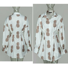 Load image into Gallery viewer, Summer Autumn Women Long Sleeve Mini Shirt Dress Button V - Sophornlilly