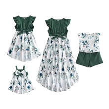 Load image into Gallery viewer, Irregular Mother Daughter Matching Dresses Family Set Flower