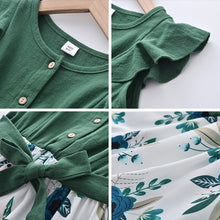 Load image into Gallery viewer, Irregular Mother Daughter Matching Dresses Family Set Flower