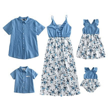 Load image into Gallery viewer, Summer Spring Print Cotton Family Matching Floral Sets Flounce
