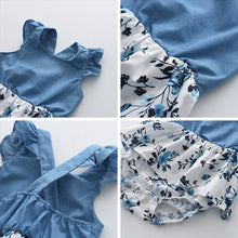 Load image into Gallery viewer, Summer Spring Print Cotton Family Matching Floral Sets Flounce