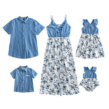 Load image into Gallery viewer, Summer Spring Print Cotton Family Matching Floral Sets Flounce