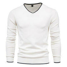 Load image into Gallery viewer, Sweater V neck Pullovers Fashion 100% Cotton Solid