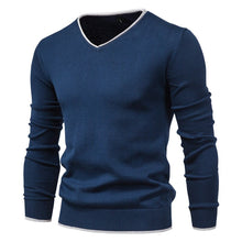 Load image into Gallery viewer, Sweater V neck Pullovers Fashion 100% Cotton Solid