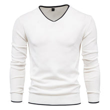 Load image into Gallery viewer, Sweater V neck Pullovers Fashion 100% Cotton Solid