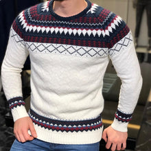 Load image into Gallery viewer, Men Autumn Warm Vintage Knitted Jacquard Sweater