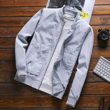 Load image into Gallery viewer, Men Bomber Jacket New Men Jacket Fashion Zipper Windbreaker Mens