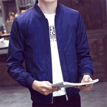 Load image into Gallery viewer, Men Bomber Jacket New Men Jacket Fashion Zipper Windbreaker Mens