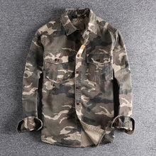 Load image into Gallery viewer, Men Camouflage Cargo Shirt Durable Outdoor Hiking Sport