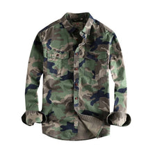 Load image into Gallery viewer, Men Camouflage Cargo Shirt Durable Outdoor Hiking Sport