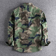 Load image into Gallery viewer, Men Camouflage Cargo Shirt Durable Outdoor Hiking Sport