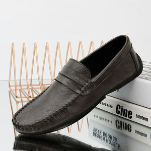 Men Casual Genuine Leather Loafers Shoes Moccasins