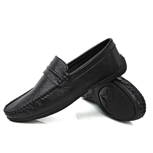 Men Casual Genuine Leather Loafers Shoes Moccasins