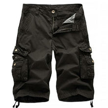 Load image into Gallery viewer, Men Casual Summer Solid Color Multi Pockets Fifth Cargo Pants Loose - Sophornlilly