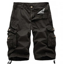 Load image into Gallery viewer, Men Casual Summer Solid Color Multi Pockets Fifth Cargo Pants Loose - Sophornlilly