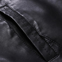 Load image into Gallery viewer, Men Faux Leather Jacket Motorcycle Plus Size Men's Jackets Black