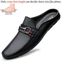 Load image into Gallery viewer, Men Genuine Leather Casual Half Shoes Slip On