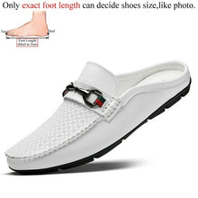 Load image into Gallery viewer, Men Genuine Leather Casual Half Shoes Slip On