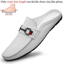 Load image into Gallery viewer, Men Genuine Leather Casual Half Shoes Slip On