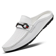 Load image into Gallery viewer, Men Genuine Leather Casual Half Shoes Slip On