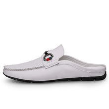 Load image into Gallery viewer, Men Genuine Leather Casual Half Shoes Slip On