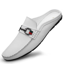 Load image into Gallery viewer, Men Genuine Leather Casual Half Shoes Slip On