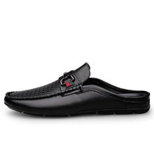 Load image into Gallery viewer, Men Genuine Leather Casual Half Shoes Slip On