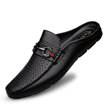 Load image into Gallery viewer, Men Genuine Leather Casual Half Shoes Slip On