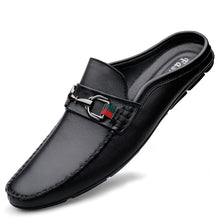 Load image into Gallery viewer, Men Genuine Leather Casual Half Shoes Slip On
