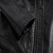 Load image into Gallery viewer, Men Pop Fleece Motorcycle Leather Jacket Casual