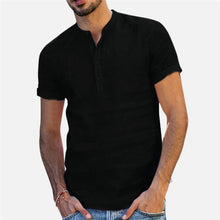 Load image into Gallery viewer, Men Linen Shirts Short Sleeve Breathable Men's Baggy Casual Shirts