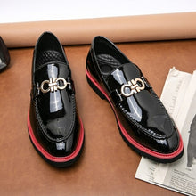 Load image into Gallery viewer, Men Loafers Shoes Red Sole Metal Decoration