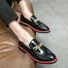 Load image into Gallery viewer, Men Loafers Shoes Red Sole Metal Decoration