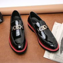 Load image into Gallery viewer, Men Loafers Shoes Red Sole Metal Decoration