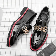 Load image into Gallery viewer, Men Loafers Shoes Red Sole Metal Decoration