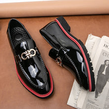 Load image into Gallery viewer, Men Loafers Shoes Red Sole Metal Decoration