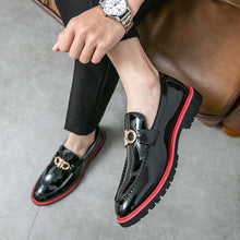Load image into Gallery viewer, Men Loafers Shoes Red Sole Metal Decoration