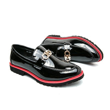 Load image into Gallery viewer, Men Loafers Shoes Red Sole Metal Decoration