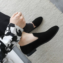 Load image into Gallery viewer, Men Loafers Shoes Suede Low-heeled Solid Color Comfortable Casual