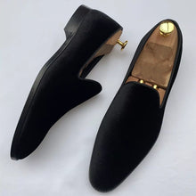 Load image into Gallery viewer, Men Loafers Shoes Suede Low-heeled Solid Color Comfortable Casual