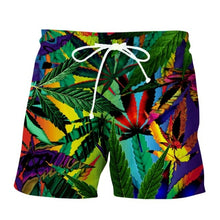 Load image into Gallery viewer, Men Shorts Fashion Plant 3D Leaf Print Shorts