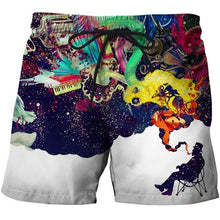 Load image into Gallery viewer, Men Shorts Fashion Plant 3D Leaf Print Shorts