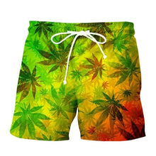 Load image into Gallery viewer, Men Shorts Fashion Plant 3D Leaf Print Shorts